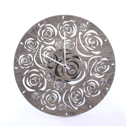 Wall clock with roses