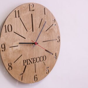 Wall clock with logo
