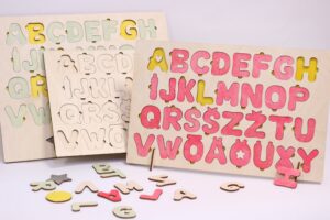 Wooden alphabet puzzle