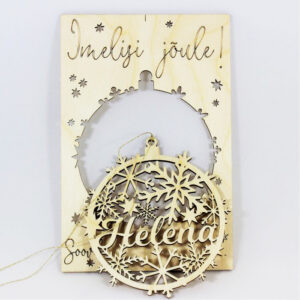 Wooden Christmas card