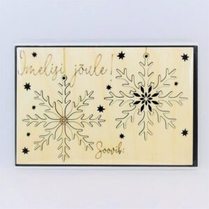 Wooden Christmas card