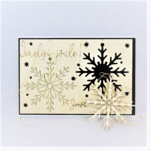 Wooden Christmas card