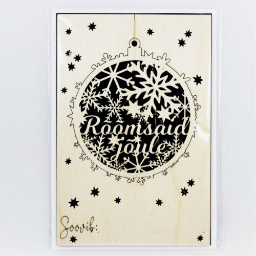 Wooden Christmas card