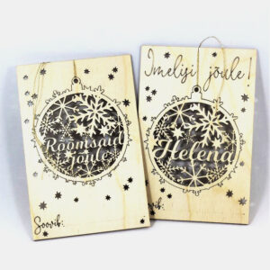 Wooden Christmas card