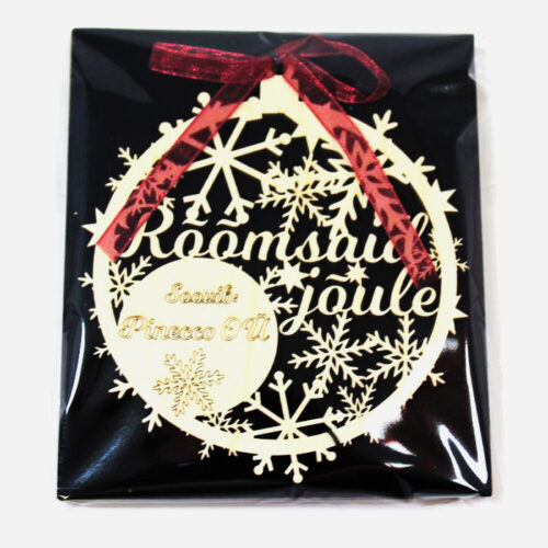 Christmas wooden decoration with logo