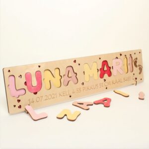 Name puzzle with birth data