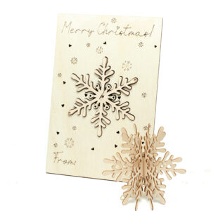 3D kaart lumehelbega Merry