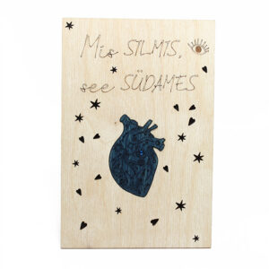 Puidust sõbrapäevakaart