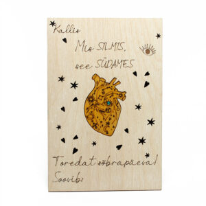 Puidust sõbrapäevakaart